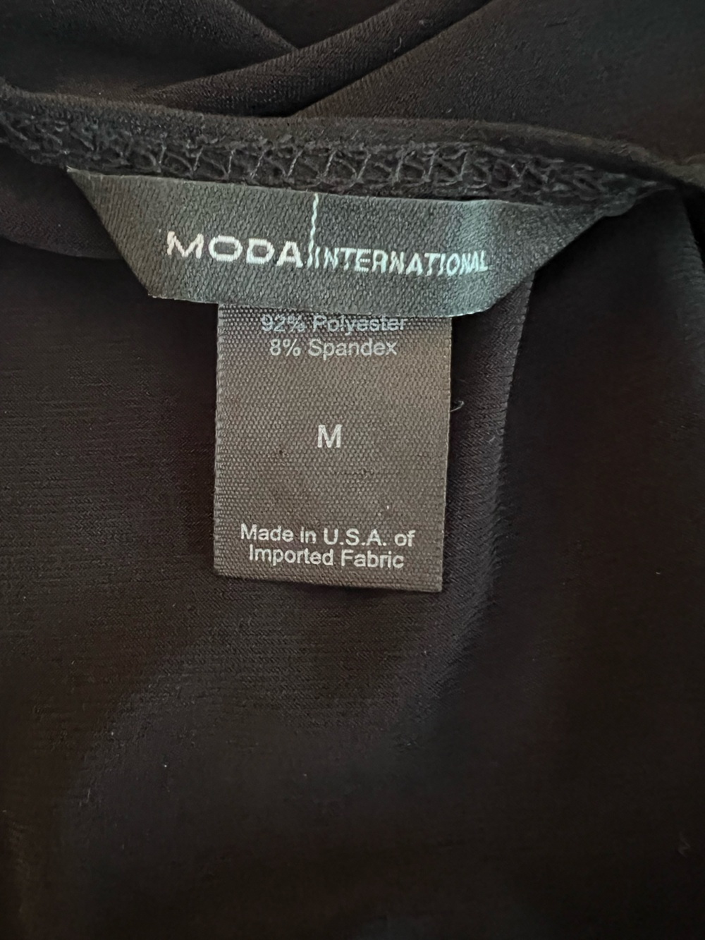 MODA International Black Women’s Short Sleeve A-Line Dress - Picture 4 of 4